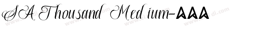 SA Thousand Medium字体转换 SA Thousand Medium字体转换